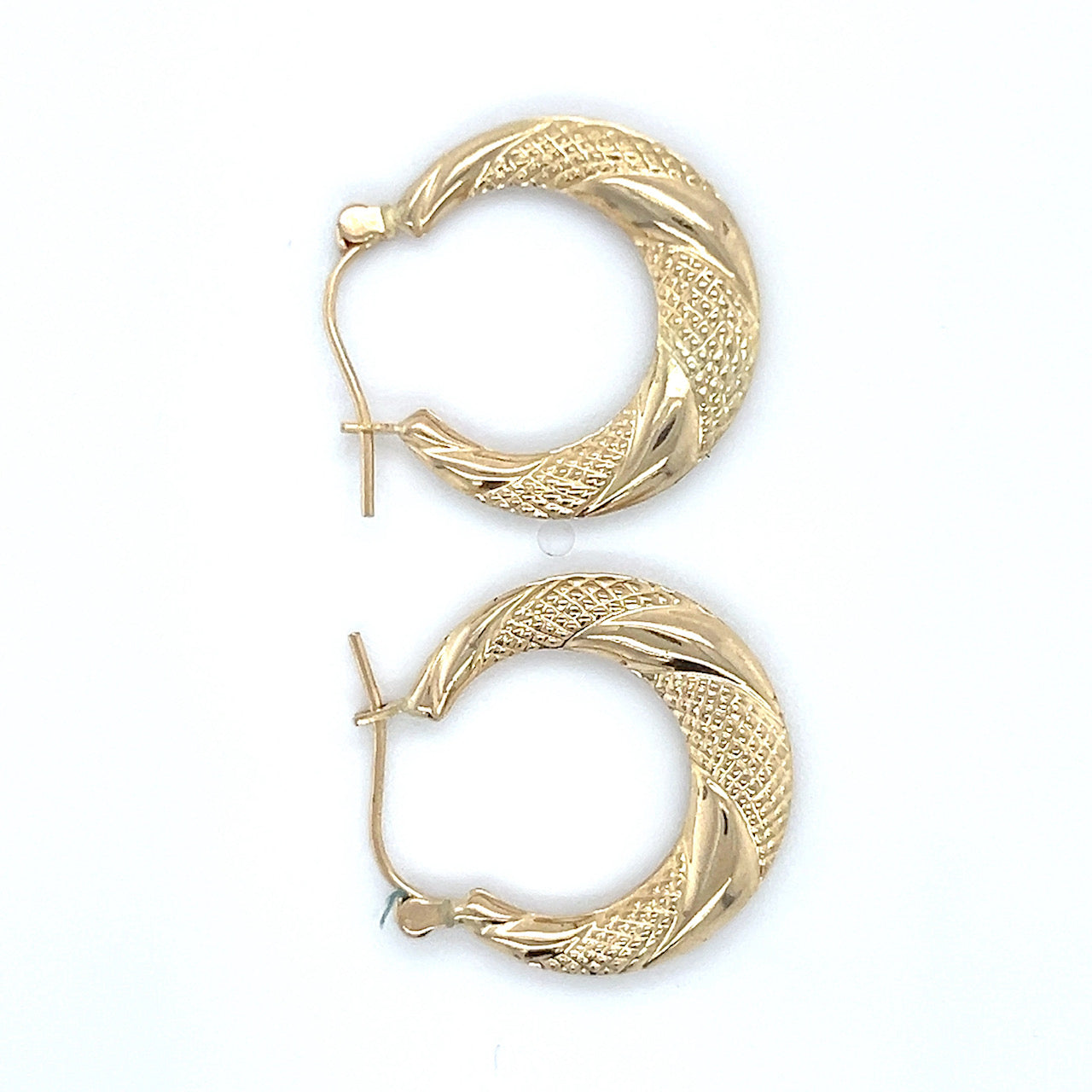 14K Yellow Gold Hoop Earrings; 1.1DWT; 1.7g