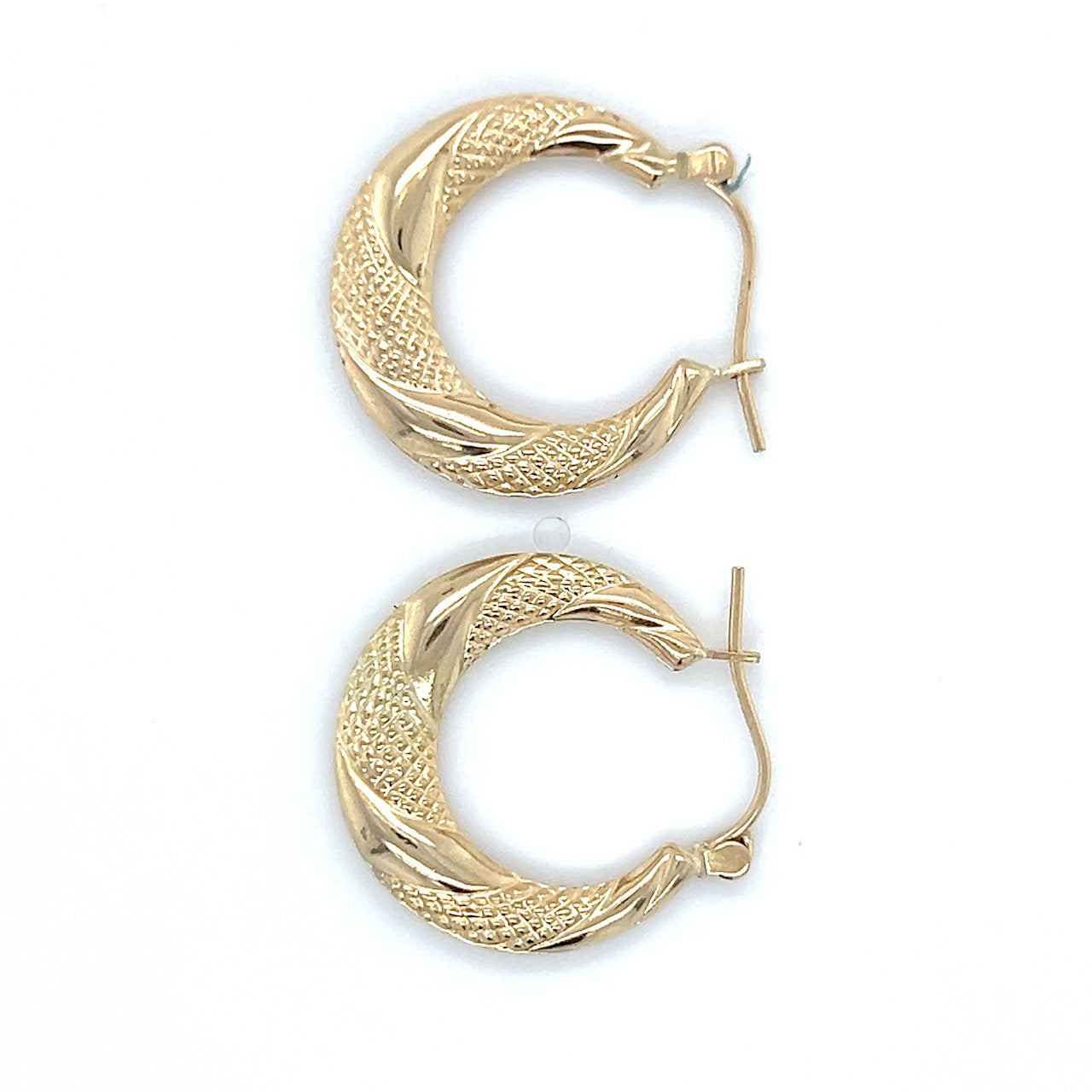 14K Yellow Gold Hoop Earrings; 1.1DWT; 1.7g