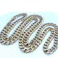 10K Two-Tone Gold 30" Curb Chain; 22.1g