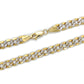 10K Two-Tone Gold 30" Curb Chain; 22.1g