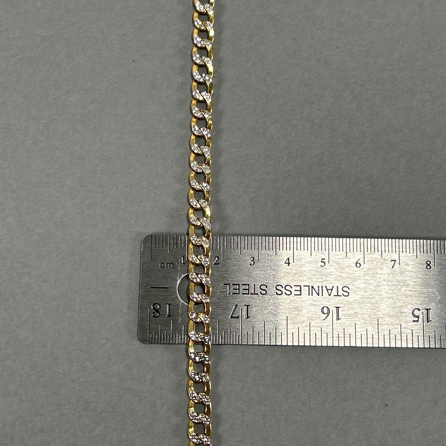 10K Two-Tone Gold 30" Curb Chain; 22.1g