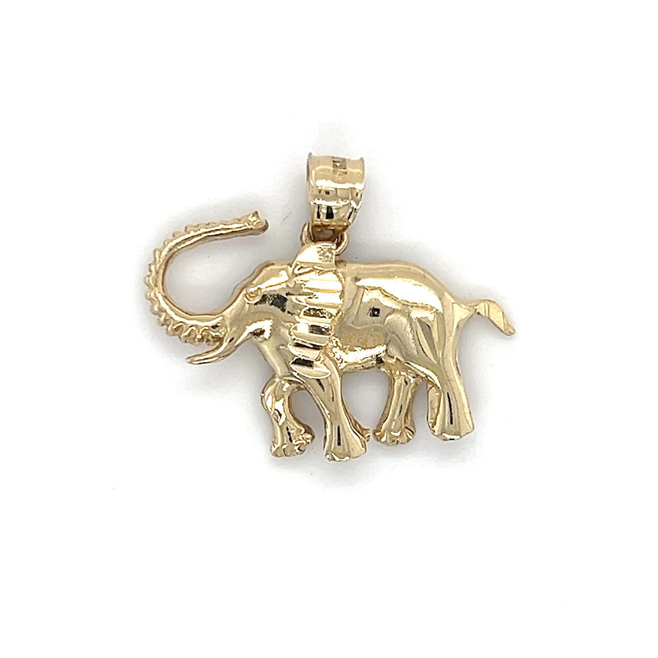 10K Yellow Gold Elephant Pendant; 1.6DWT; 2.5g
