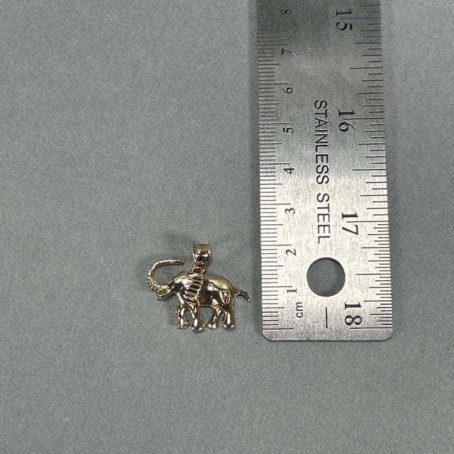 10K Yellow Gold Elephant Pendant; 1.6DWT; 2.5g