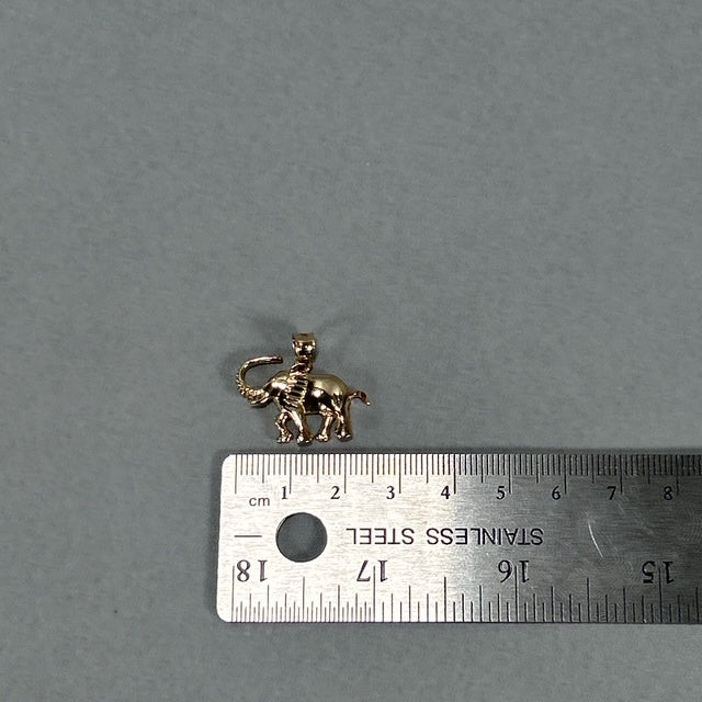 10K Yellow Gold Elephant Pendant; 1.6DWT; 2.5g