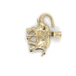 10K Yellow Gold Elephant Pendant; 1.6DWT; 2.5g