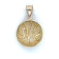 10K Yellow Gold Basketball Pendant; 1.5DWT; 2.4g