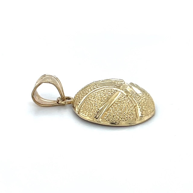 10K Yellow Gold Basketball Pendant; 1.5DWT; 2.4g