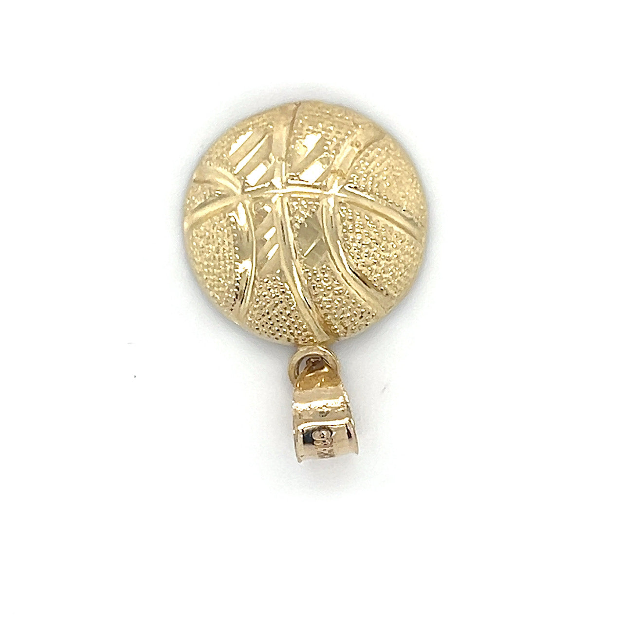 10K Yellow Gold Basketball Pendant; 1.5DWT; 2.4g