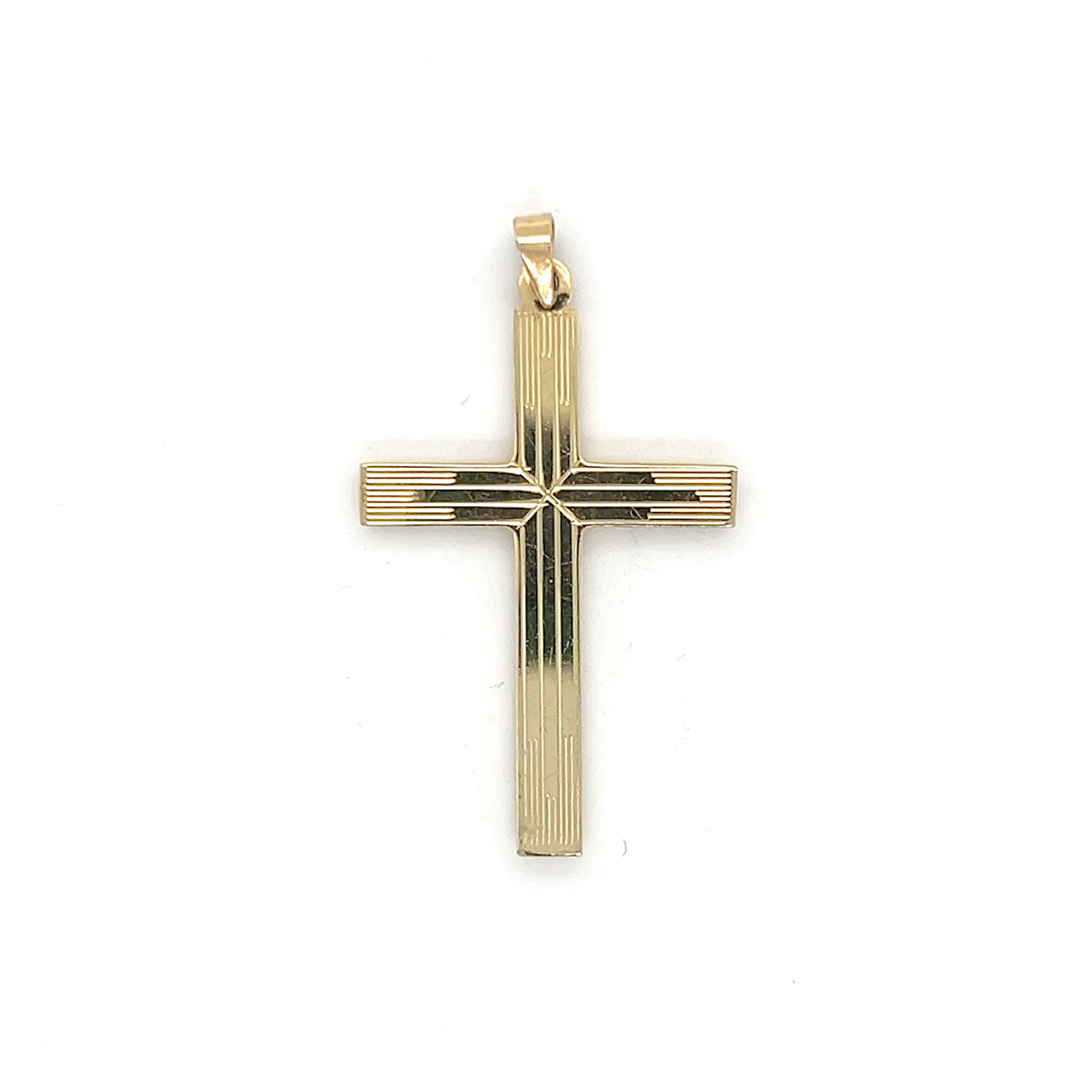 14K Yellow Gold Cross Pendant; 0.7DWT; 1.1g