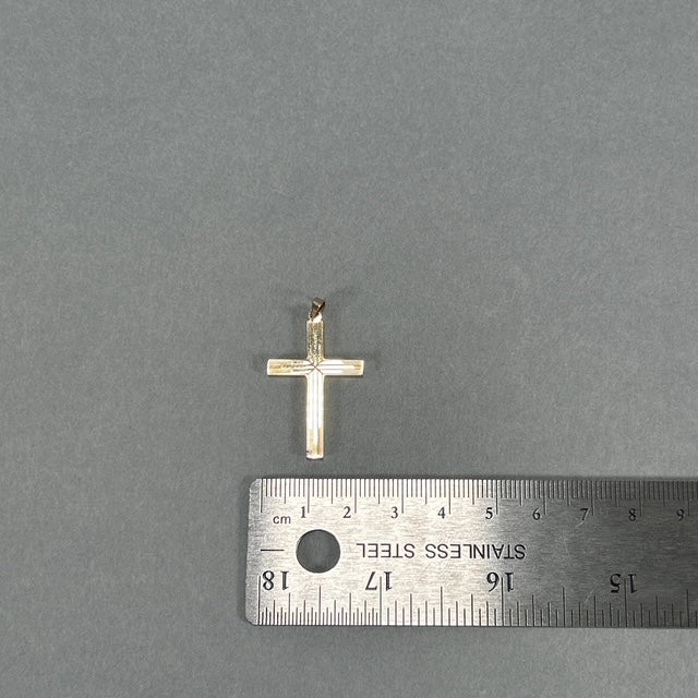 14K Yellow Gold Cross Pendant; 0.7DWT; 1.1g