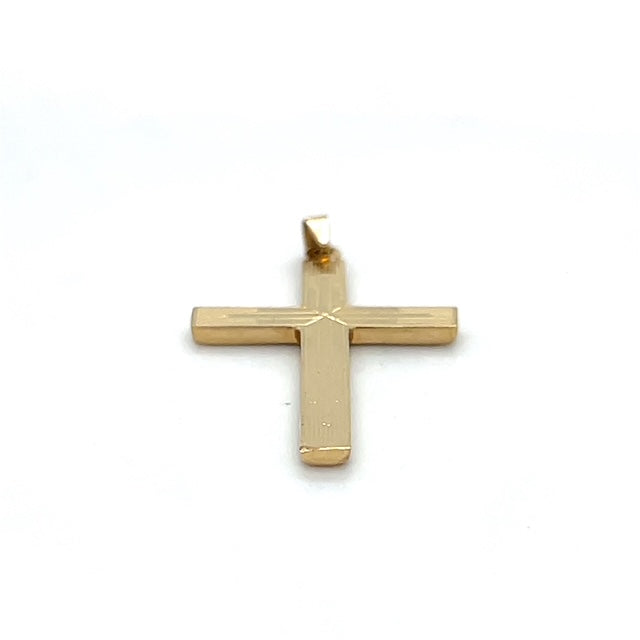 14K Yellow Gold Cross Pendant; 0.7DWT; 1.1g
