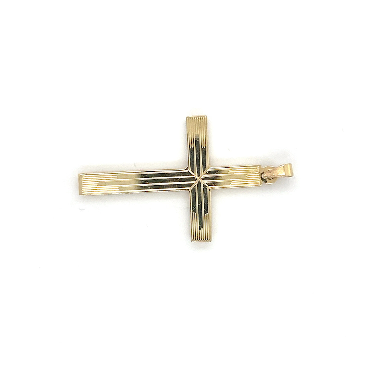 14K Yellow Gold Cross Pendant; 0.7DWT; 1.1g