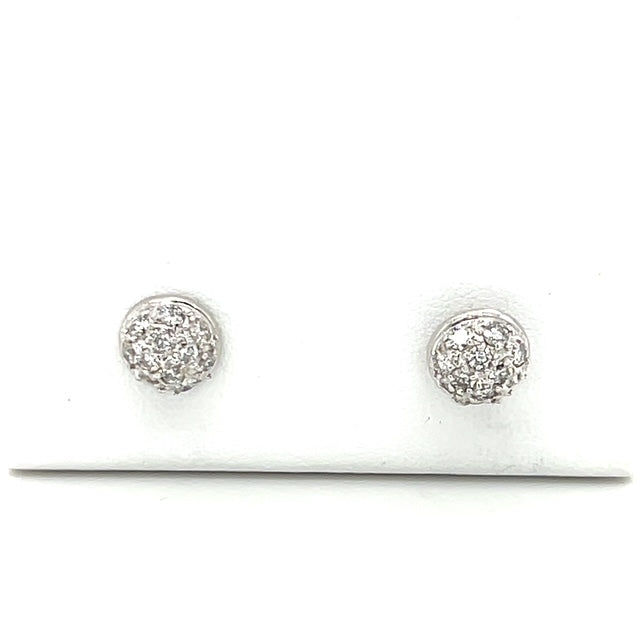 14K White Gold Diamond Stud Earrings; 0.25CTW; 2.5g