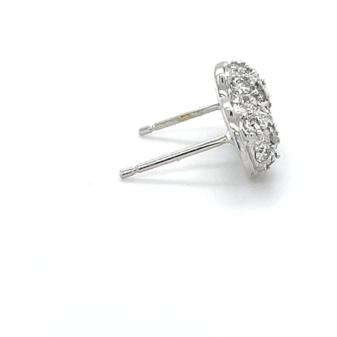 14K White Gold Diamond Stud Earrings; 0.25CTW; 2.5g