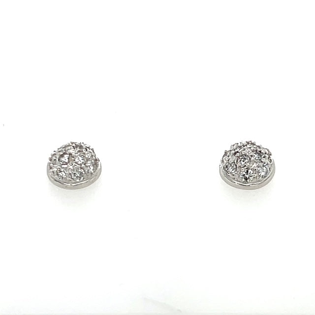 14K White Gold Diamond Stud Earrings; 0.25CTW; 2.5g