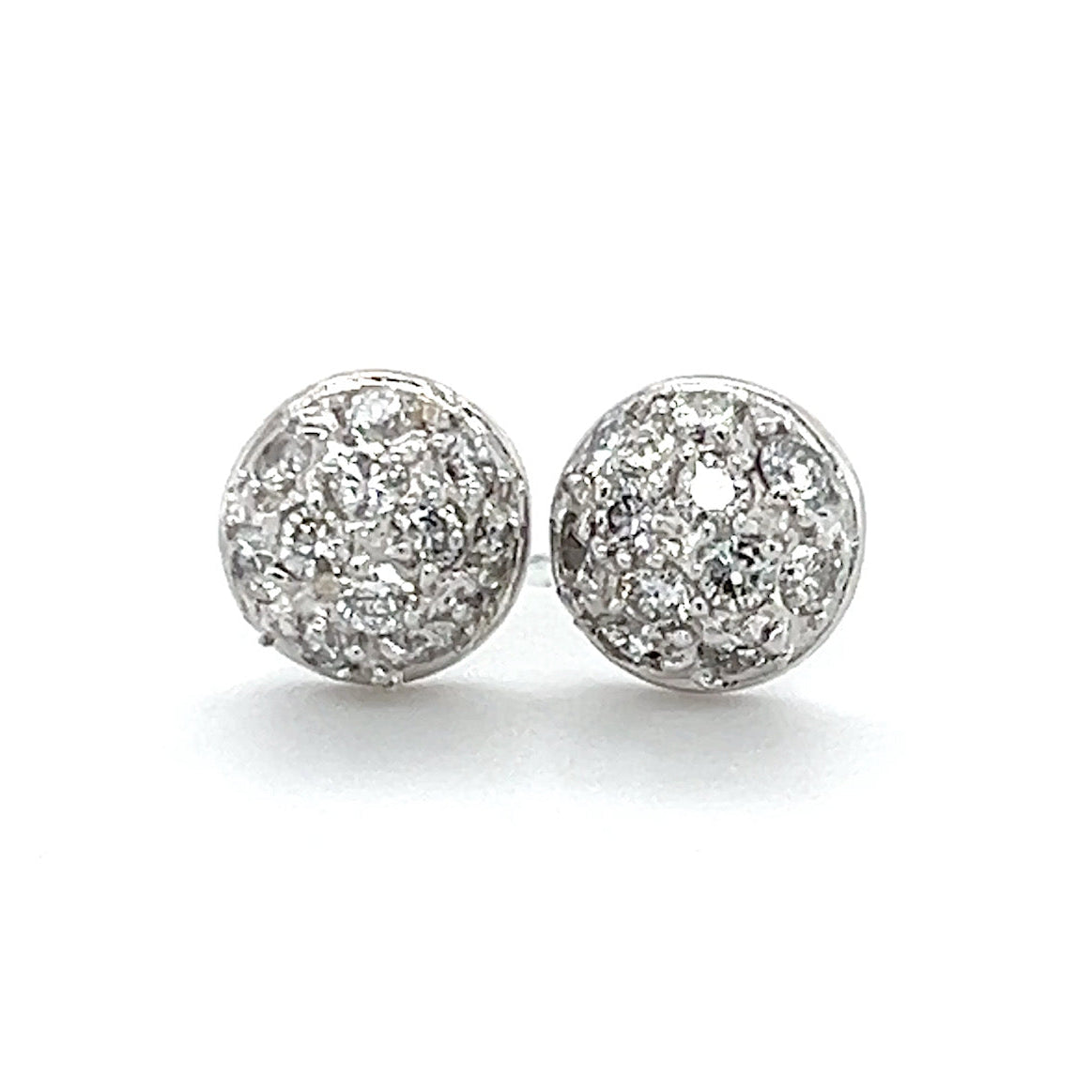 14K White Gold Diamond Stud Earrings; 0.25CTW; 2.5g