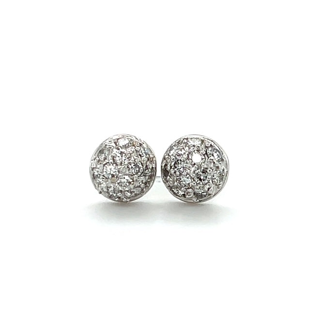 14K White Gold Diamond Stud Earrings; 0.25CTW; 2.5g