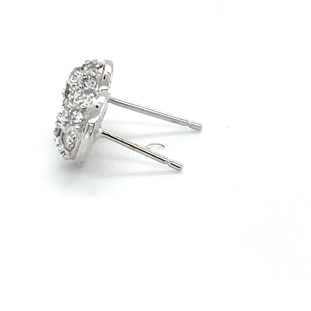 14K White Gold Diamond Stud Earrings; 0.25CTW; 2.5g