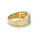 14K Two-Tone Gold CZ Unisex Ring; 4.1g; Size 8.75