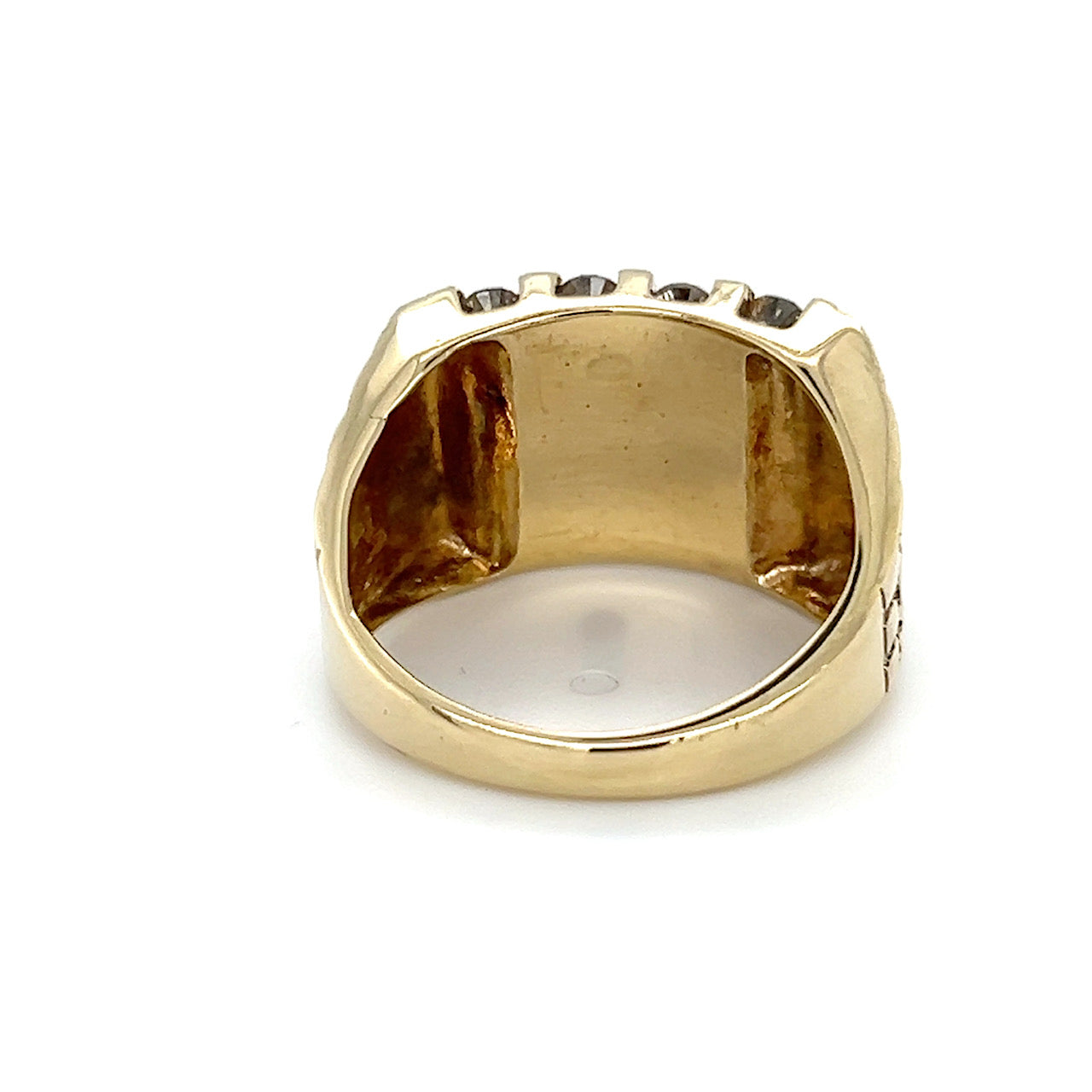 10K Yellow Gold Diamond Gentleman's Ring; 2.0CTW; 10.6g; Size 9