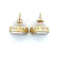 10K Yellow Gold Diamond Heart Stud Earrings; 1.0CTW; 5.1g