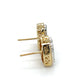 10K Yellow Gold Diamond Heart Stud Earrings; 1.0CTW; 5.1g