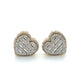 10K Yellow Gold Diamond Heart Stud Earrings; 1.0CTW; 5.1g