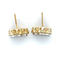 10K Yellow Gold Diamond Heart Stud Earrings; 1.0CTW; 5.1g