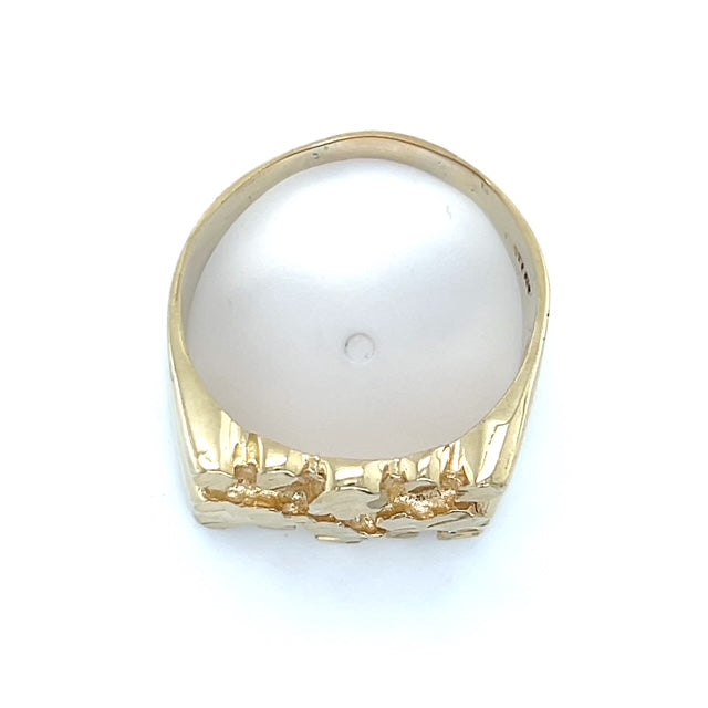 10K Yellow Gold Gentleman's Ring; 8.5g; Size 13