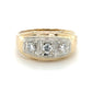 14K Two-Tone Gold Diamond Gentleman's Ring; 0.38CTW; 7.6g; Size 10