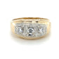 14K Two-Tone Gold Diamond Gentleman's Ring; 0.38CTW; 7.6g; Size 10
