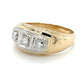 14K Two-Tone Gold Diamond Gentleman's Ring; 0.38CTW; 7.6g; Size 10