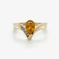 14K Yellow Gold Citrine & Diamond Accent Lady's Ring; 2.4DWT; Size 7