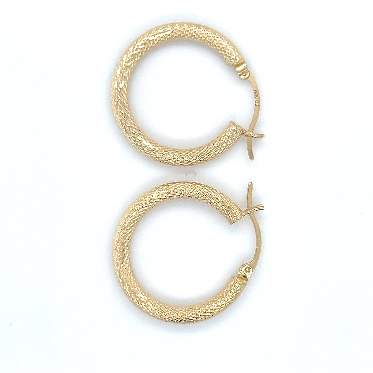 14K Yellow Gold Hoop Earrings; 1.2DWT
