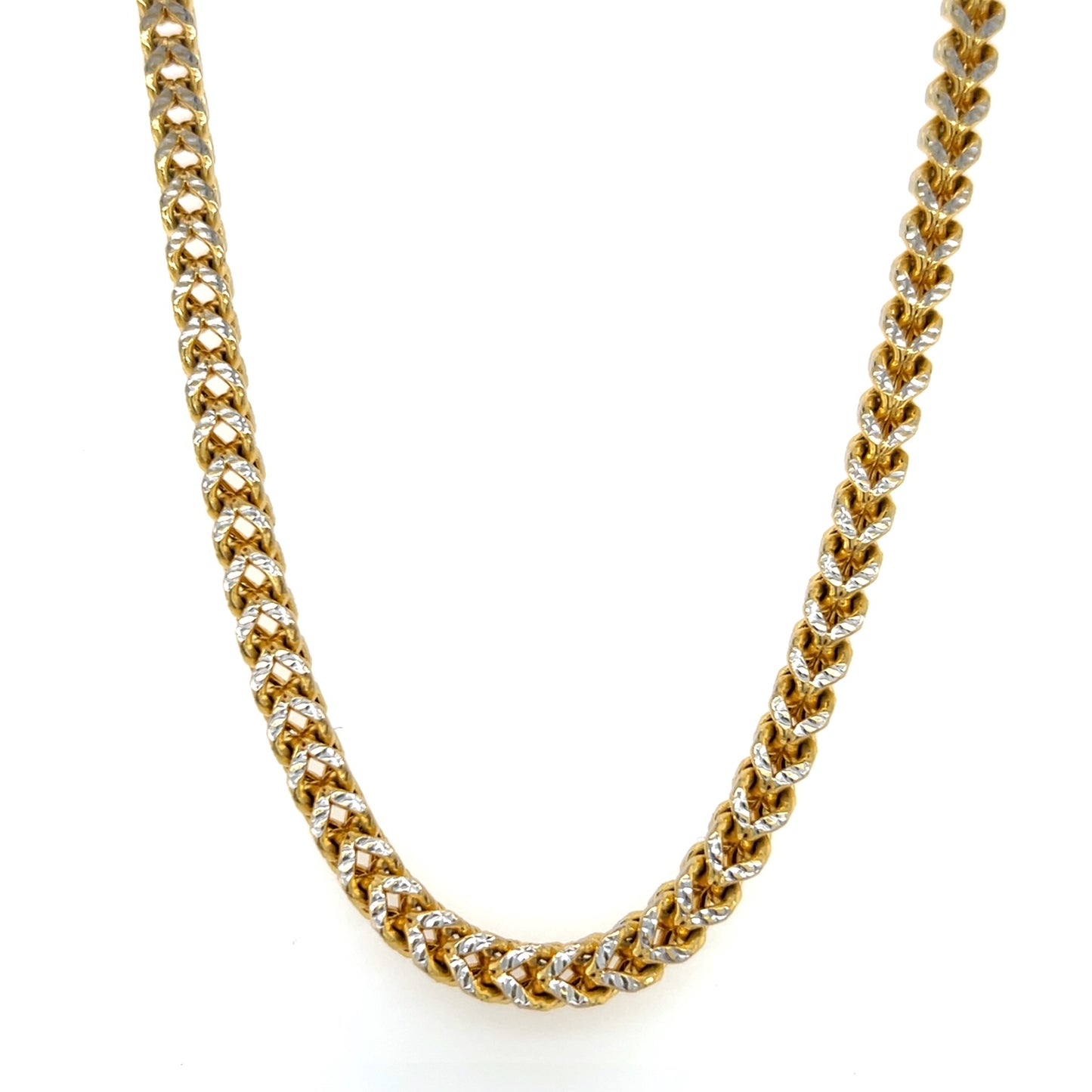 10K Two-Tone Gold 26" Chain; 46.2g