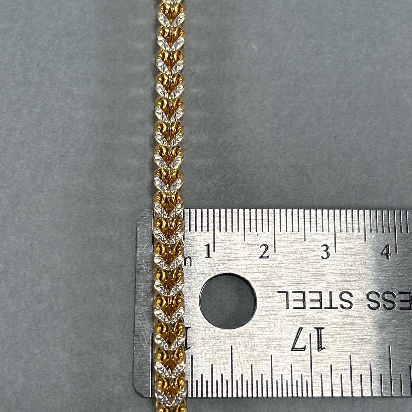 10K Two-Tone Gold 26" Chain; 46.2g