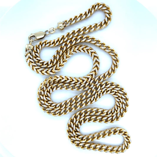 10K Two-Tone Gold 26" Chain; 46.2g