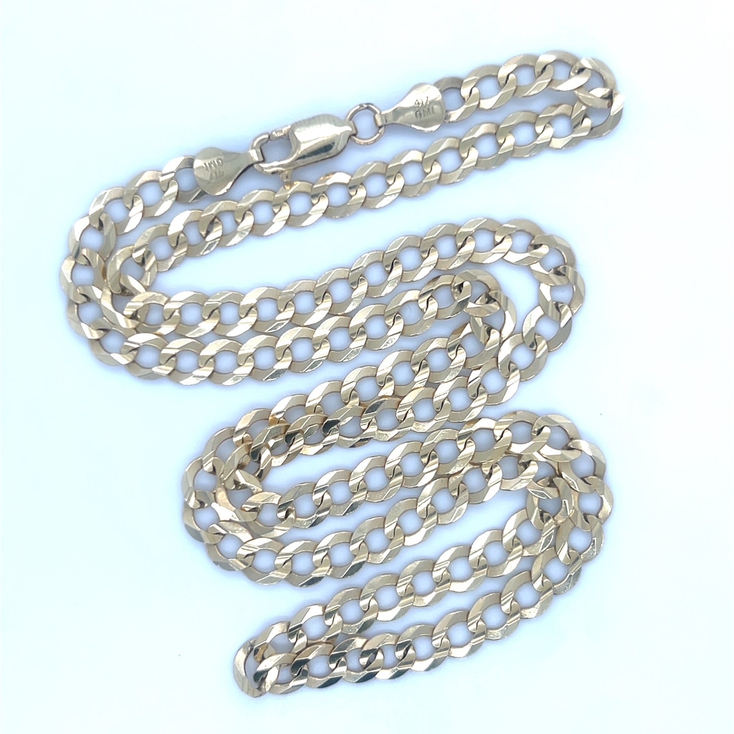 10K Yellow Gold 22" Curb Chain; 16.8g