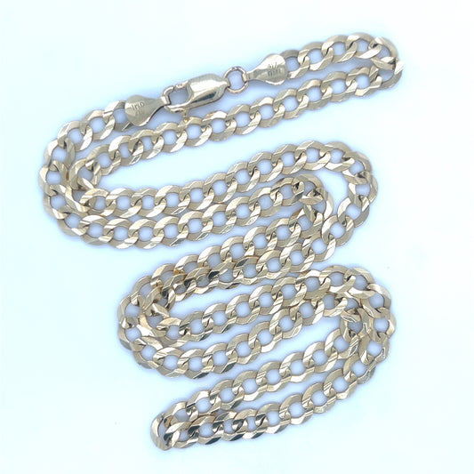 10K Yellow Gold 22" Curb Chain; 16.8g