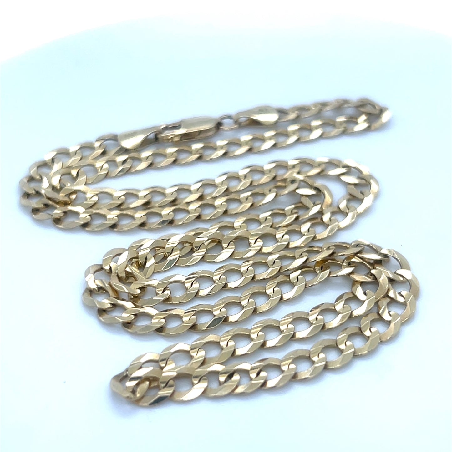10K Yellow Gold 22" Curb Chain; 16.8g