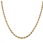14K Yellow Gold 20” Rope Chain; 9.1DWT