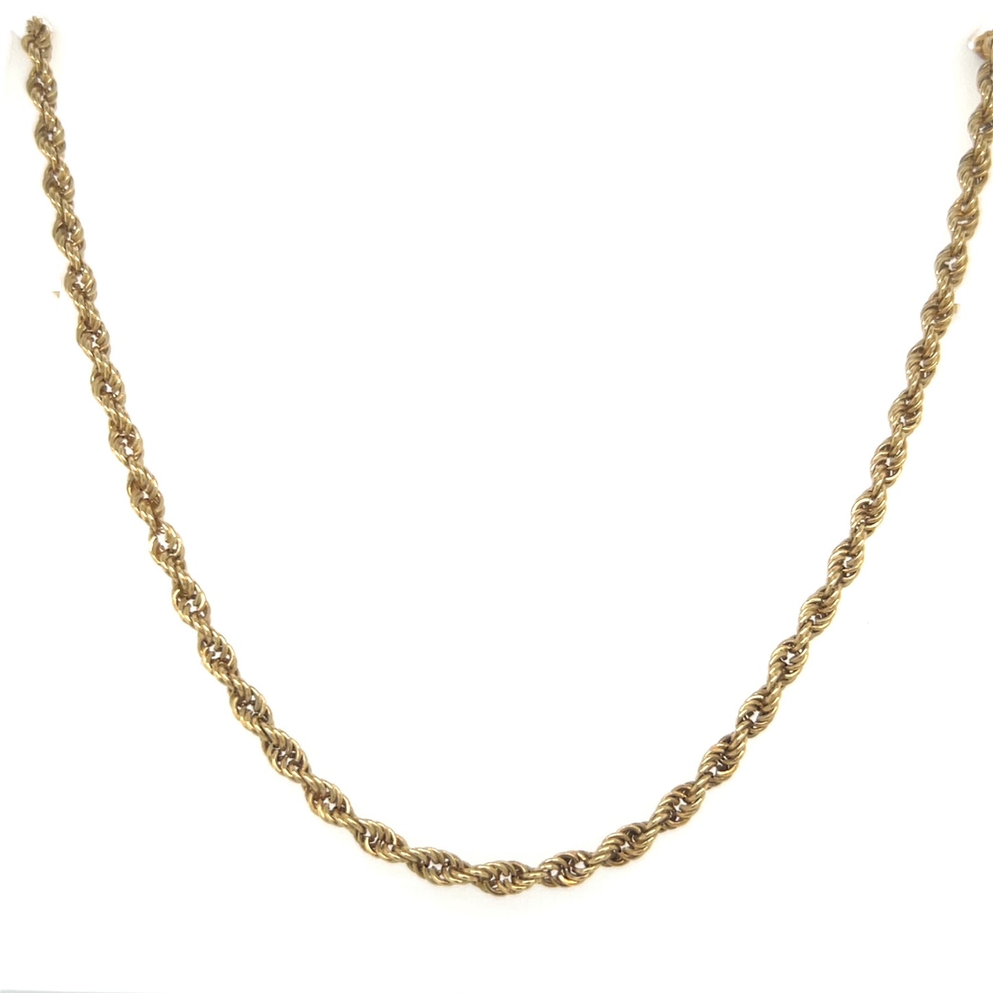 14K Yellow Gold 20” Rope Chain; 9.1DWT
