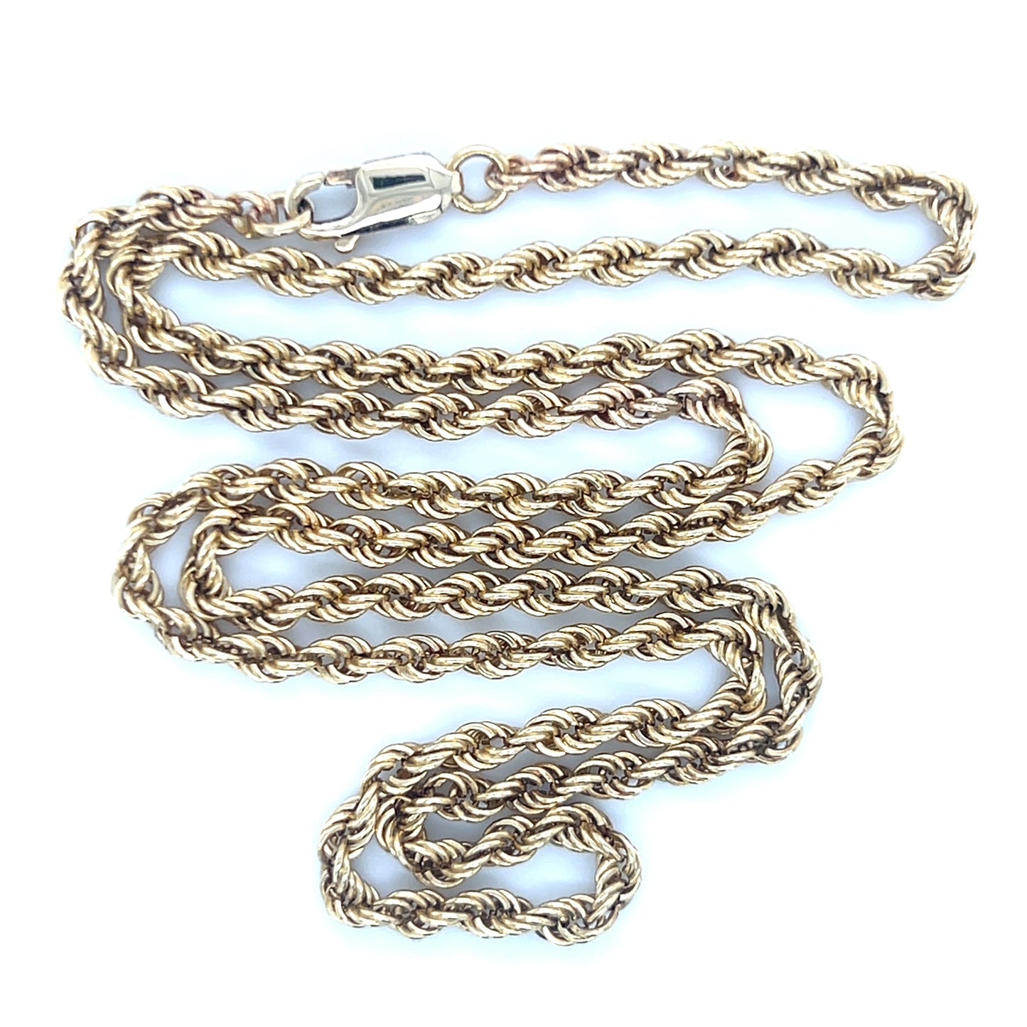 14K Yellow Gold 20” Rope Chain; 9.1DWT