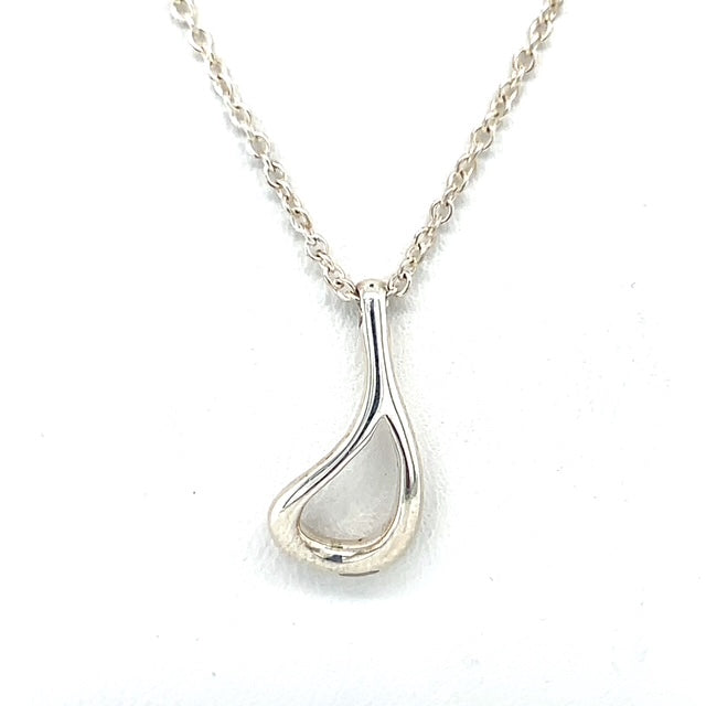 925 Sterling Silver Tiffany & Co. 16" Perreti Open Teardrop Necklace