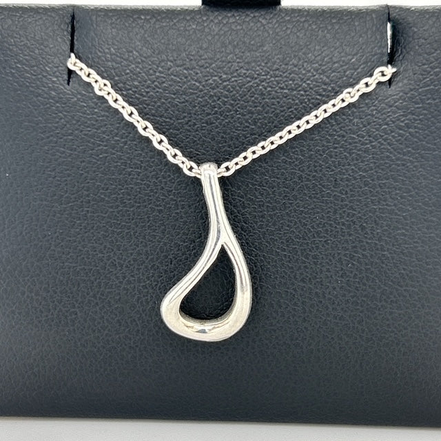 925 Sterling Silver Tiffany & Co. 16" Perreti Open Teardrop Necklace