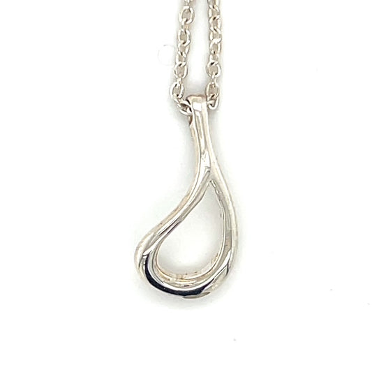 925 Sterling Silver Tiffany & Co. 16" Perreti Open Teardrop Necklace