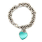 925 Sterling Silver Return To Tiffany & Co. 7.25" Enamel Heart Bracelet