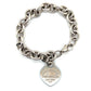 925 Sterling Silver Return To Tiffany & Co. 7.25" Enamel Heart Bracelet