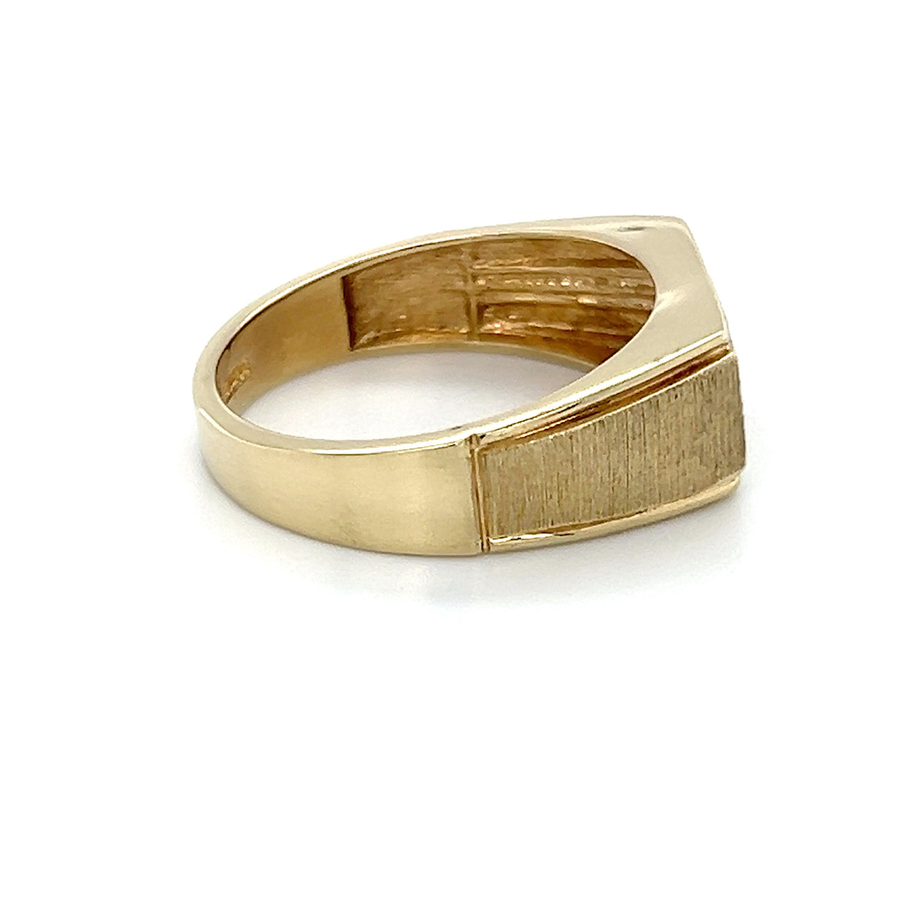 10K Two-Tone Gold Diamond Gentleman's Ring; 3.9g; Size 10