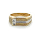 10K Two-Tone Gold Diamond Gentleman's Ring; 3.9g; Size 10